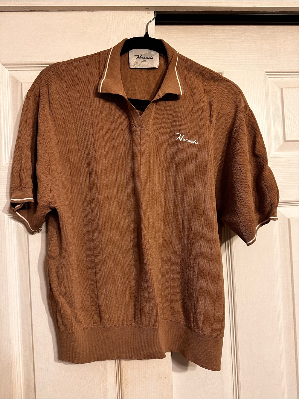 Macade golf retro Short-Sleeve Knit Polo Shirt